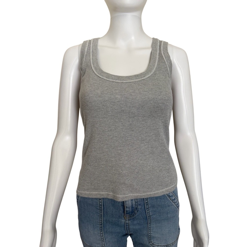 Pilcro The Sunny Icon Ribbed Tank Top Small